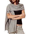 Gro�er Unisex Jersey Schal grau meliert
