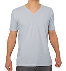 Fine Jersey V-Neck hellblau