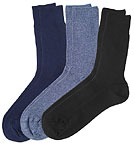 Baumwoll-Socken Unisex 3er-Pack - Bio blau/marine/schwarz