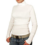 Baby Rib Longsleeve Turtleneck weiss