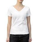 New Penny - V-Neck T-Shirt aus Biobaumwolle - weiss