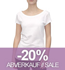 Alice - T-Shirt mit U-Boot-Ausschnitt - weiss