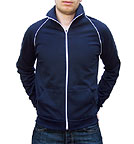 California Fleece Track Jacket navy-weiss