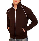 California Fleece Track Jacket braun-weiss