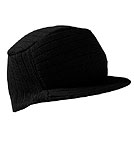 Strick-Beanie mit Schild schwarz