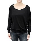 Drapey Dolman Longsleeve T-Shirt black M