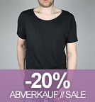 Bamboo Wide Neck Jersey T-Shirt - schwarz
