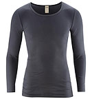 Langarm-Hemd navy graphite - Biobaumwolle