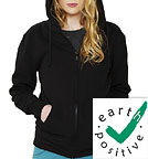 Organic Hooded Zip-Up CO2-Neutral schwarz L