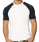 Men Fit Raglan weiss-navy
