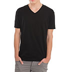 James - V-Neck T-Shirt aus Biobaumwolle - schwarz