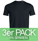 Stanley Expects - V-Neck T-Shirt Biobaumwolle - schwarz 3er-Pack