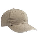 Garment-Washed Baumwoll Cap khaki gewaschen