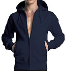 Zip-Through Hooded Sweatshirt navy blau S