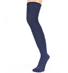 Zehenstr�mpfe Overknees - indigo