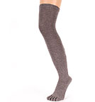 Zehenstr�mpfe Overknees - grau