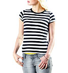 Striped T-Shirt schwarz-weiss