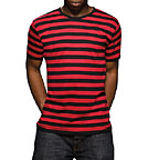 Striped T-Shirt schwarz-rot