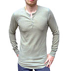 Baby Thermal Long Sleeve Henley melange olive