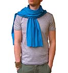 Gro�er Unisex Jersey Schal t�rkisblau
