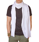 Gro�er Unisex Jersey Schal weiss