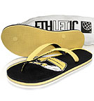 Fair Trade Flip Flops - schwarz-gelb