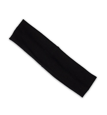 Cotton Spandex Jersey Headband schwarz
