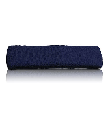 Frottee-Stirnband navyblau
