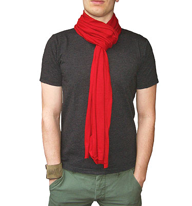 Gro�er Unisex Jersey Schal rot