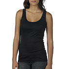 Sheer Rib Longer Length Tank Top schwarz M