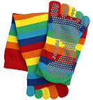 Zehensocken normal - Biobaumwolle regenbogen