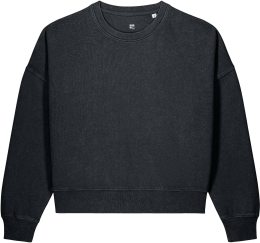 Vintage Sweatshirt aus Bio-Baumwolle - g. dyed black rock