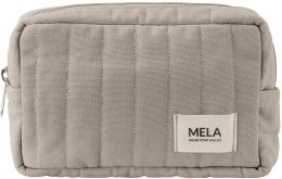 Gepolsterte Tasche Paveen (klein) aus Fairtrade Bio-Baumwolle  - light stone