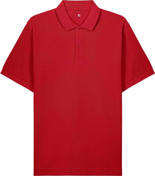 Piqué Poloshirt aus Bio-Baumwolle - passionate red