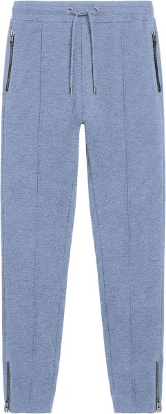 Organic Sweatpants with Zips - light blue heather