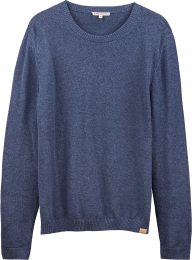 Strickpullover aus Bio-Baumwolle - deep sea