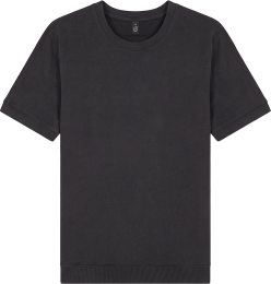 Organic Short Sleeve Sweatshirt - stone washed black
