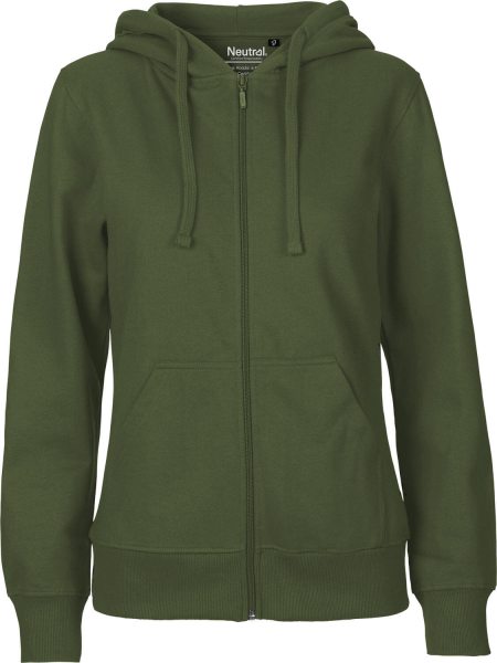 Zip-Up Hoodie aus Fairtrade Bio-Baumwolle - military