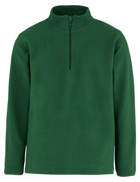 Recycled Fleece Quarter Zip - bottle green