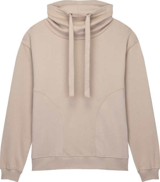 Organic Women's Funnel Neck Sweatshirt - sueded fawn