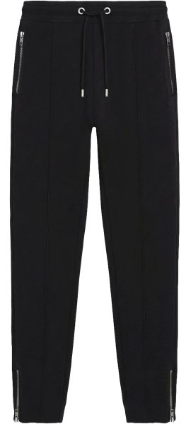 Organic Sweatpants with Zips - black