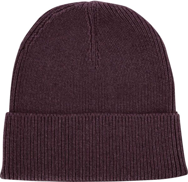 Fairtrade Strickmütze Kali aus Bio-Baumwolle - elderberry melange