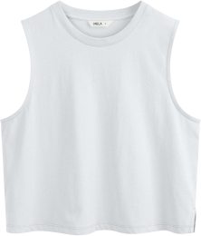 Fairtrade Cropped Tanktop Rushi aus Bio-Baumwolle - weiß