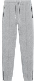Organic Sweatpants with Zips - light heather