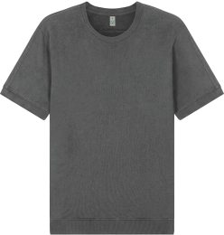Organic Short Sleeve Sweatshirt - stone washed grey