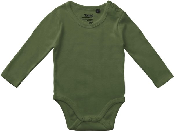 Baby Langarm-Body - military