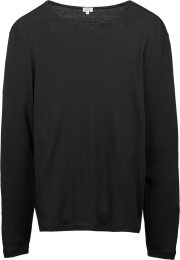 Langarmshirt aus Bio-Wolle und Bio-Baumwolle  - black