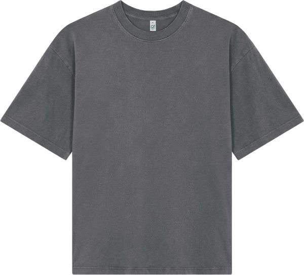Organic Heavy Boxy T-Shirt - stone washed grey