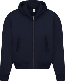 Organic Bomber Jacket Hoodie - navy