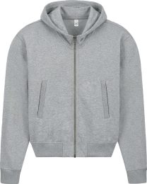 Organic Bomber Jacket Hoodie - light heather